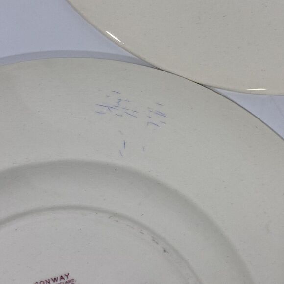 Antique Wedgwood Conway Patrician Dinner Plates set of (4) Embossed Relief 9.25 - Picture 12 of 15